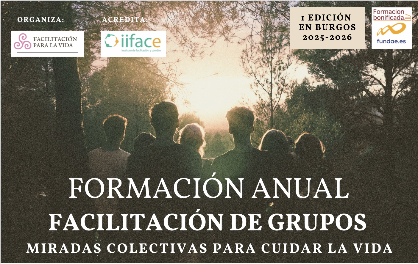 cartel curso faciitación en Burgos